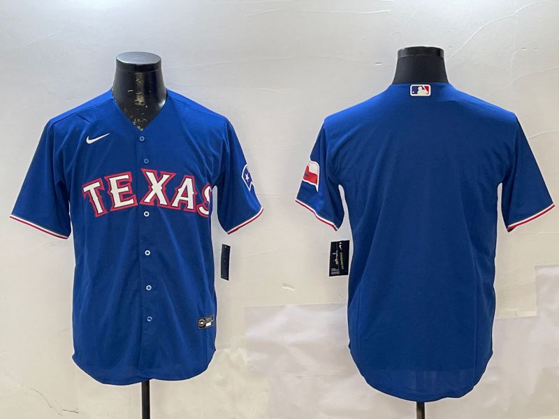 Men Texas Rangers Blank Blue Game 2025 Nike MLB Jersey style 4